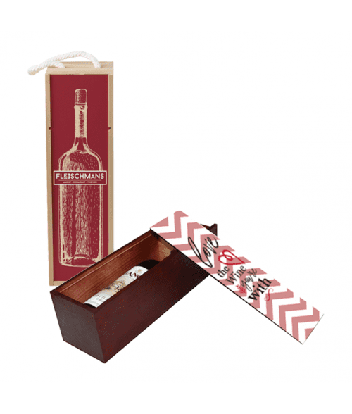 wooden wine case printed